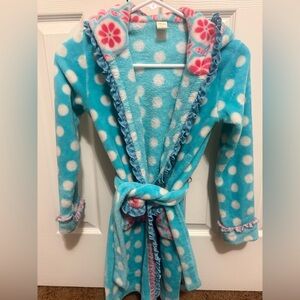 Matilda Jane Blue Polka Dot Kids Bath Robe Size M